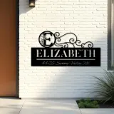 Custom Metal Monogram Letters family name Metal Address Sign House number Hanging Address Plaque Yard Sign Outdoor decor S14