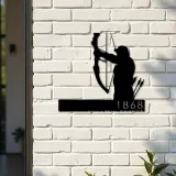 Custom Metal Bow hunting Bowhunter Archer Metal Address Sign Custom Hanging Address Plaque Yard Sign Outdoor Sign