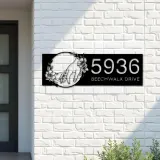 Custom Metal Mother hold children 39 s hand Mom and baby Metal Address Sign House number Hanging Address Plaque Yard Sign Outdoor