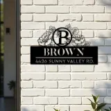 Custom Metal Monogram Letters family name Metal Address Sign House number Hanging Address Plaque Yard Sign Outdoor decor S32