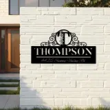 Custom Metal Monogram Letters family name Metal Address Sign House number Hanging Address Plaque Yard Sign Outdoor decor S4