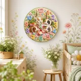 Guinea Pig Picnic Kids Room Wall Clock