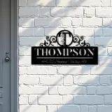 Custom Metal Monogram Letters family name Metal Address Sign House number Hanging Address Plaque Yard Sign Outdoor decor S7