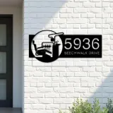 Custom Metal Dentist Dental clinic Metal Address Sign, House number, Outdoor Number Signage, Yard Sign Address Plate