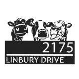 Custom Metal Cows Heifers farmhouse Metal Address Sign House number Hanging Address Plaque Yard Sign Outdoor decor