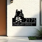 Custom Metal Peeking Chipmunk Wild animal wildlife Metal Address Sign, House number, Outdoor Number Signage, Yard Sign Address Plate