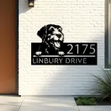Custom Metal Spinone Italiano dog Puppy Metal Address Sign House number Hanging Address Plaque Yard Sign Outdoor decor