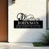 Custom Metal Monogram Letters family name Metal Address Sign House number Hanging Address Plaque Yard Sign Outdoor decor S20
