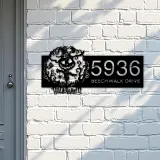 Custom Metal Scarecrow Halloween Metal Address Sign House number Hanging Address Plaque Yard Outdoor Sign