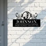 Custom Metal Monogram Letters family name Metal Address Sign House number Hanging Address Plaque Yard Sign Outdoor decor S38