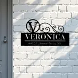 Custom Metal Monogram Letters family name Metal Address Sign House number Hanging Address Plaque Yard Sign Outdoor decor S16