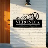 Custom Metal Monogram Letters family name Metal Address Sign House number Hanging Address Plaque Yard Sign Outdoor decor S19