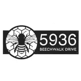 Custom Metal Bee honeycomb Metal Address Sign, House number, Outdoor Number Signage, Yard Sign Address Plate