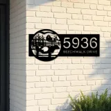 Custom Metal Cow Farm house Ranch Metal Address Sign, House number, Outdoor Number Signage, Yard Sign Address Plate