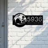 Custom Metal Farmhouse ranch Metal Address Sign, House number, Outdoor Number Signage, Yard Sign Address Plate