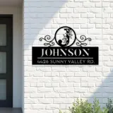 Custom Metal Monogram Letters family name Metal Address Sign House number Hanging Address Plaque Yard Sign Outdoor decor S39