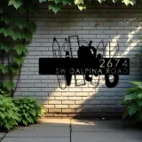 Custom Metal Teacher Back to school learning tools Metal Address Sign, House number, Outdoor Number Signage, Yard Sign Address Plate