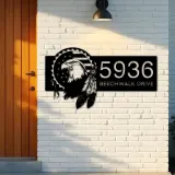 Custom Metal Eagle american flag Patriotic Metal Address Sign, House number, Outdoor Number Signage, Yard Sign Address Plate