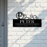 Custom Metal Monogram Letters family name Metal Address Sign House number Hanging Address Plaque Yard Sign Outdoor decor S12