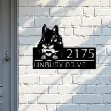 Custom Metal Peeking Chipmunk Wild animal wildlife Metal Address Sign, House number, Outdoor Number Signage, Yard Sign Address Plate