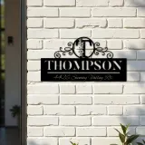 Custom Metal Monogram Letters family name Metal Address Sign House number Hanging Address Plaque Yard Sign Outdoor decor S2