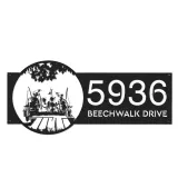 Custom Metal Dad Mom and Sons go fishing Metal Address Sign Custom House number Hanging Address Plaque Yard Sign Outdoor