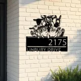 Custom Metal farm animals farmhouse ranch Metal Address Sign, House number, Outdoor Number Signage, Yard Sign Address Plate