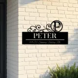 Custom Metal Monogram Letters family name Metal Address Sign House number Hanging Address Plaque Yard Sign Outdoor decor S11