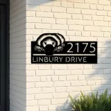 Custom Metal platypus Metal Address Sign, House number, Outdoor Number Signage, Yard Sign Address Plate