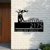 Custom Metal Couple lovers custom name Metal Address Sign, House number, Outdoor Number Signage, Yard Sign Address Plate