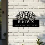 Custom Metal Monogram Letters family name Metal Address Sign House number Hanging Address Plaque Yard Sign Outdoor decor S34