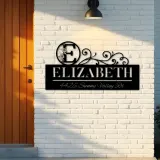 Custom Metal Monogram Letters family name Metal Address Sign House number Hanging Address Plaque Yard Sign Outdoor decor S17