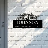 Custom Metal Monogram Letters family name Metal Address Sign House number Hanging Address Plaque Yard Sign Outdoor decor S27