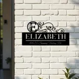 Custom Metal Monogram Letters family name Metal Address Sign House number Hanging Address Plaque Yard Sign Outdoor decor S13