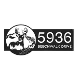 Custom Metal Deer fish duck fishing Metal Address Sign, House number, Outdoor Number Signage, Yard Sign Address Plate