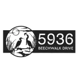 Custom Metal Heron Couple on Lake Metal Address Sign Custom House number Hanging Address Plaque Yard Sign Outdoor