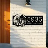 Custom Metal Chicken Rooster farm animal ranch Metal Address Sign, House number, Outdoor Number Signage, Yard Sign Address Plate