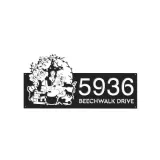 Custom Metal Witch and black cat halloween Metal Address Sign, House number, Outdoor Number Signage, Yard Sign Address Plate
