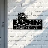 Custom Metal Peeking Seal Wild animal wildlife Metal Address Sign, House number, Outdoor Number Signage, Yard Sign Address Plate