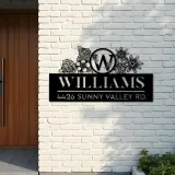 Custom Metal Monogram Letters family name Metal Address Sign House number Hanging Address Plaque Yard Sign Outdoor decor S28