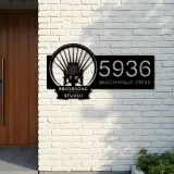 Custom Metal Record player Recording studio logo Metal Address Sign, House number, Outdoor Number Signage, Yard Sign Address Plate