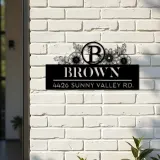 Custom Metal Monogram Letters family name Metal Address Sign House number Hanging Address Plaque Yard Sign Outdoor decor S31