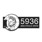 Custom Metal Catfish fishing rod bait Metal Address Sign, House number, Outdoor Number Signage, Yard Sign Address Plate