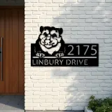 Custom Metal Peeking Possum Wild animal wildlife Metal Address Sign, House number, Outdoor Number Signage, Yard Sign Address Plate