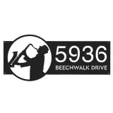 Custom Metal Jazz player musician Metal Address Sign, House number, Outdoor Number Signage, Yard Sign Address Plate