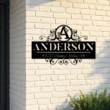Custom Metal Monogram Letters family name Metal Address Sign House number Hanging Address Plaque Yard Sign Outdoor decor S6