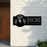 Custom Metal Mandala nativity scene Jesus Christ Metal Address Sign House number Hanging Address Plaque Yard Sign Outdoor