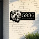 Custom Metal Hot Air Balloon Sky Adventure Travel Metal Address Sign, House number, Outdoor Number Signage, Yard Sign Address Plate