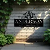 Custom Metal Monogram Letters family name Metal Address Sign House number Hanging Address Plaque Yard Sign Outdoor decor S6