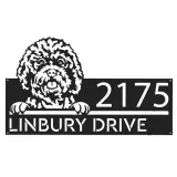Custom Metal Cavapoo dog Cute Puppy Metal Address Sign House number Hanging Address Plaque Yard Sign Outdoor decor